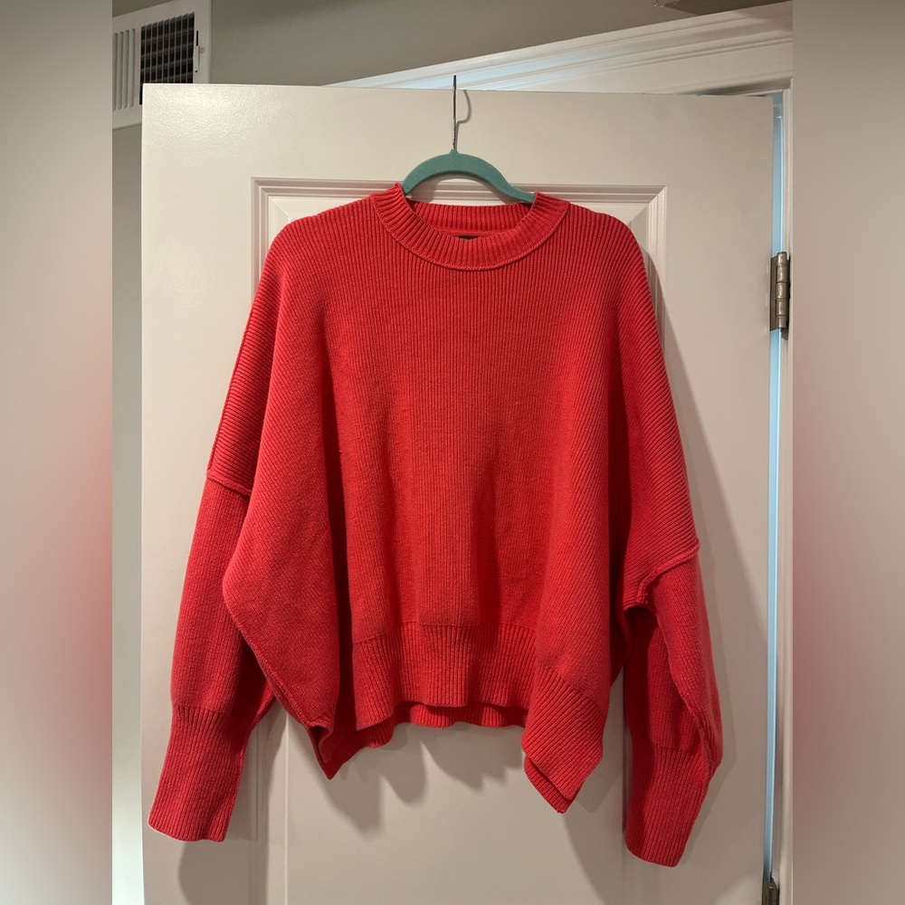 Pink free people sweater